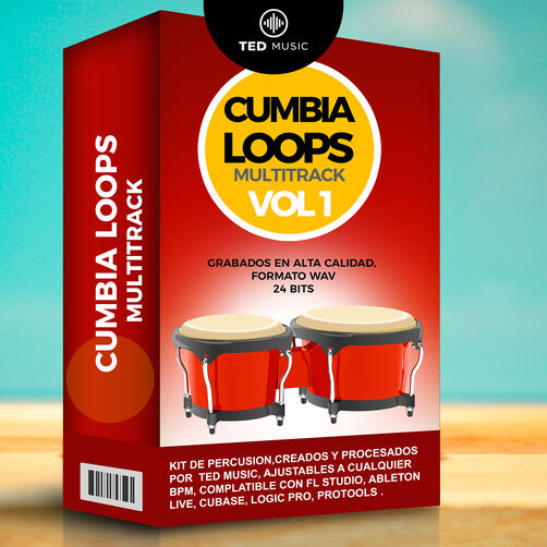 Lo que incluye en este paquete: Percusión real 1 sesión multipista 102 bpm 8 patrones de congas 8 patrones de bongos 5 rellenos de timbal 33 bucles Guiro, Kick, Campana Percusión Menor Aclaración (Todos los loops de este pack son diferentes a los loops del